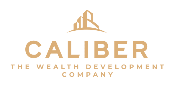 Caliber ( The Wealth Development Company ) ALTERNATE LOGO - COLOR - ALL GOLD